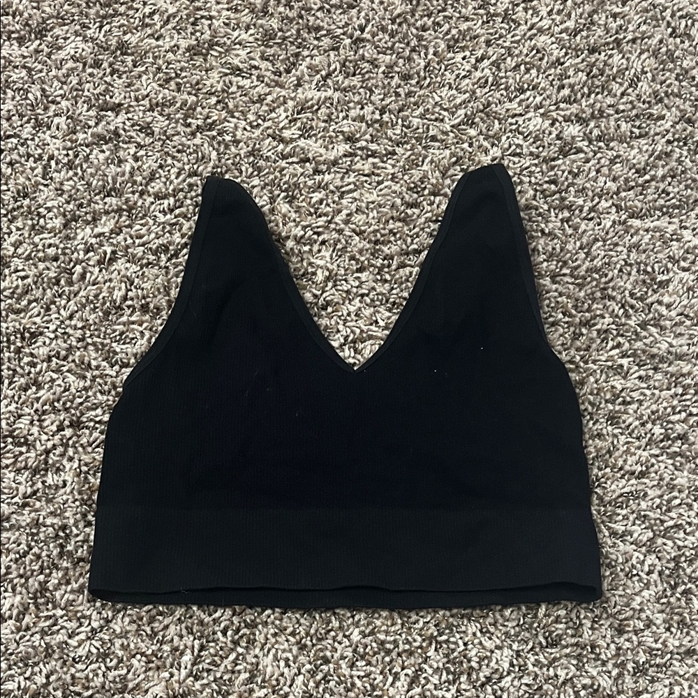 Wallflower Black V-Neck Bandeau